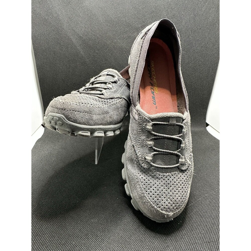Skechers Walking Sneakers Women’s 6.5M Gray EZ Flex 2 Slip On 22660 Leather